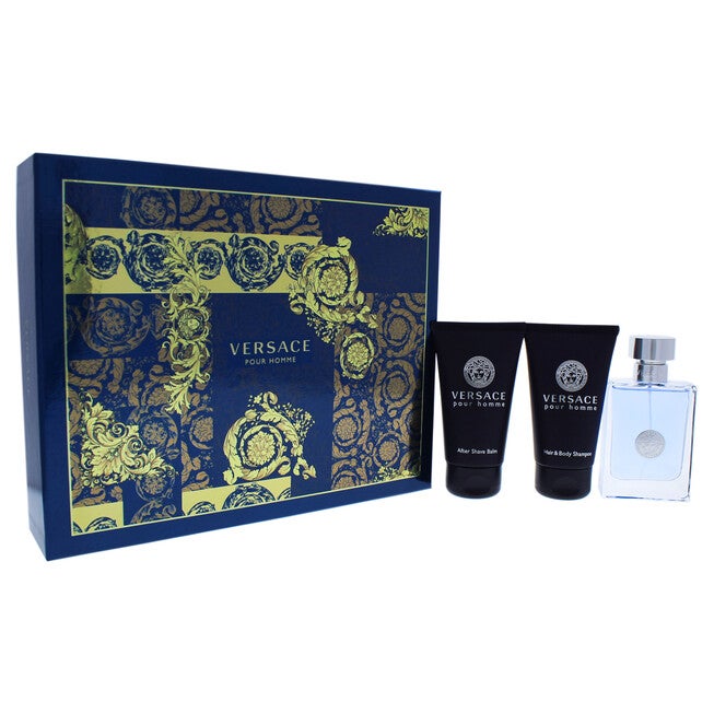 Versace Pour Homme by Versace for Men - 3 Pc Gift Set 1.7oz EDT Spray, 1.7oz Hair and Body Shampoo, 1.7oz After Shave Balm, NA, alternate image number null