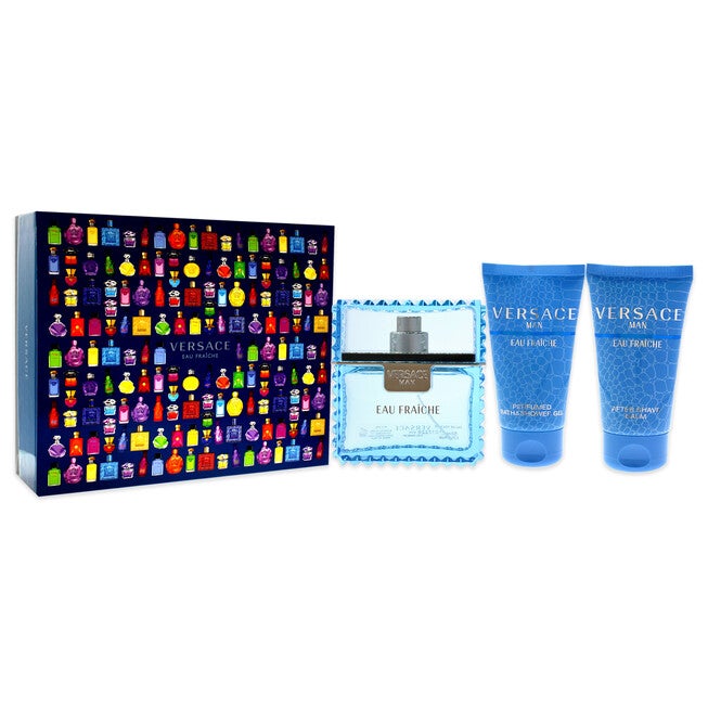 Versace Eau Fraiche by Versace for Men - 3 Pc Gift Set 1.7oz EDT Spray, 1.7oz Bath and Shower Gel, 1.7oz After Shave Balm, , alternate image number null