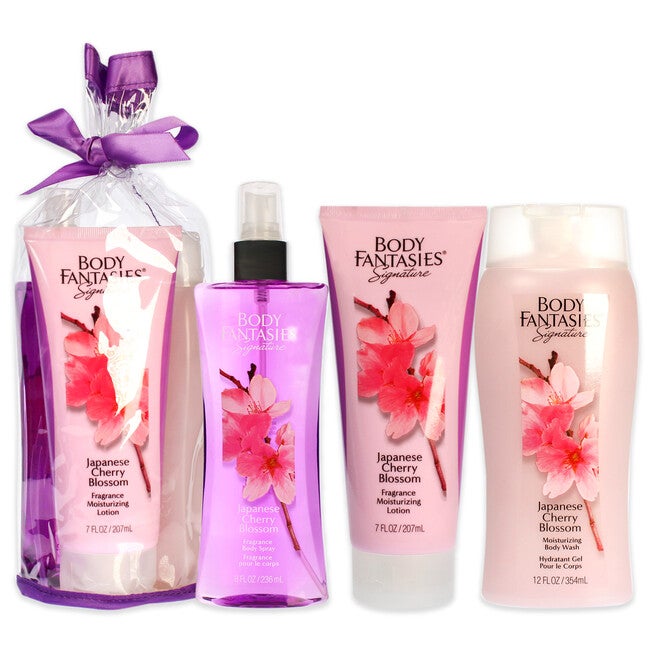 Signature Japanese Cherry Blossom Set by Body Fantasies for Women - 3 Pc Gift Set, , alternate image number null