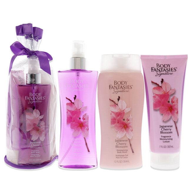 Signature Japanese Cherry Blossom Set by Body Fantasies for Women - 3 Pc Gift Set, See Description, hi-res image number 0