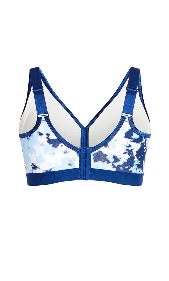 Fashion Cotton Print Bra - navy tie dye, , alternate image number null