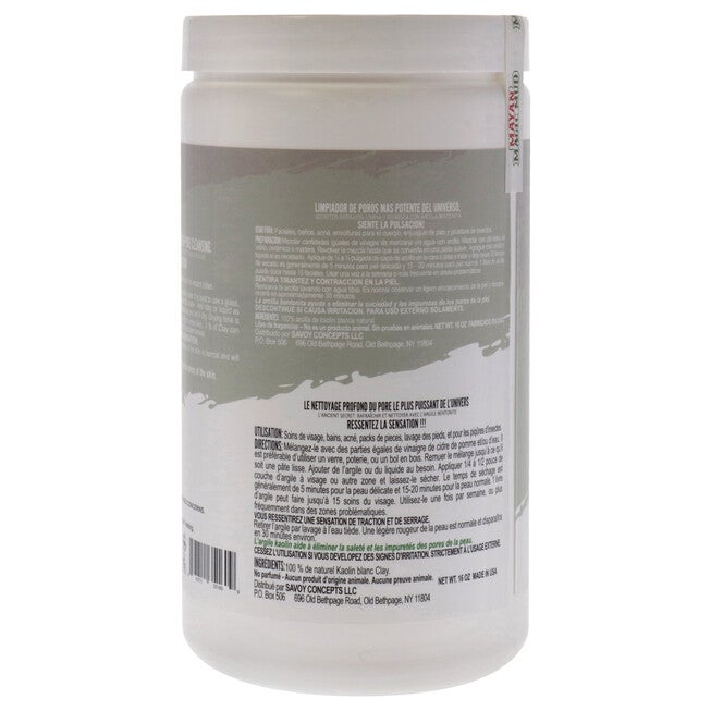 Powerful Deep Pore Cleansing White Kaolin Clay by Mayan Magic Mud for Unisex - 16 oz Cleanser, See Description, alternate image number null