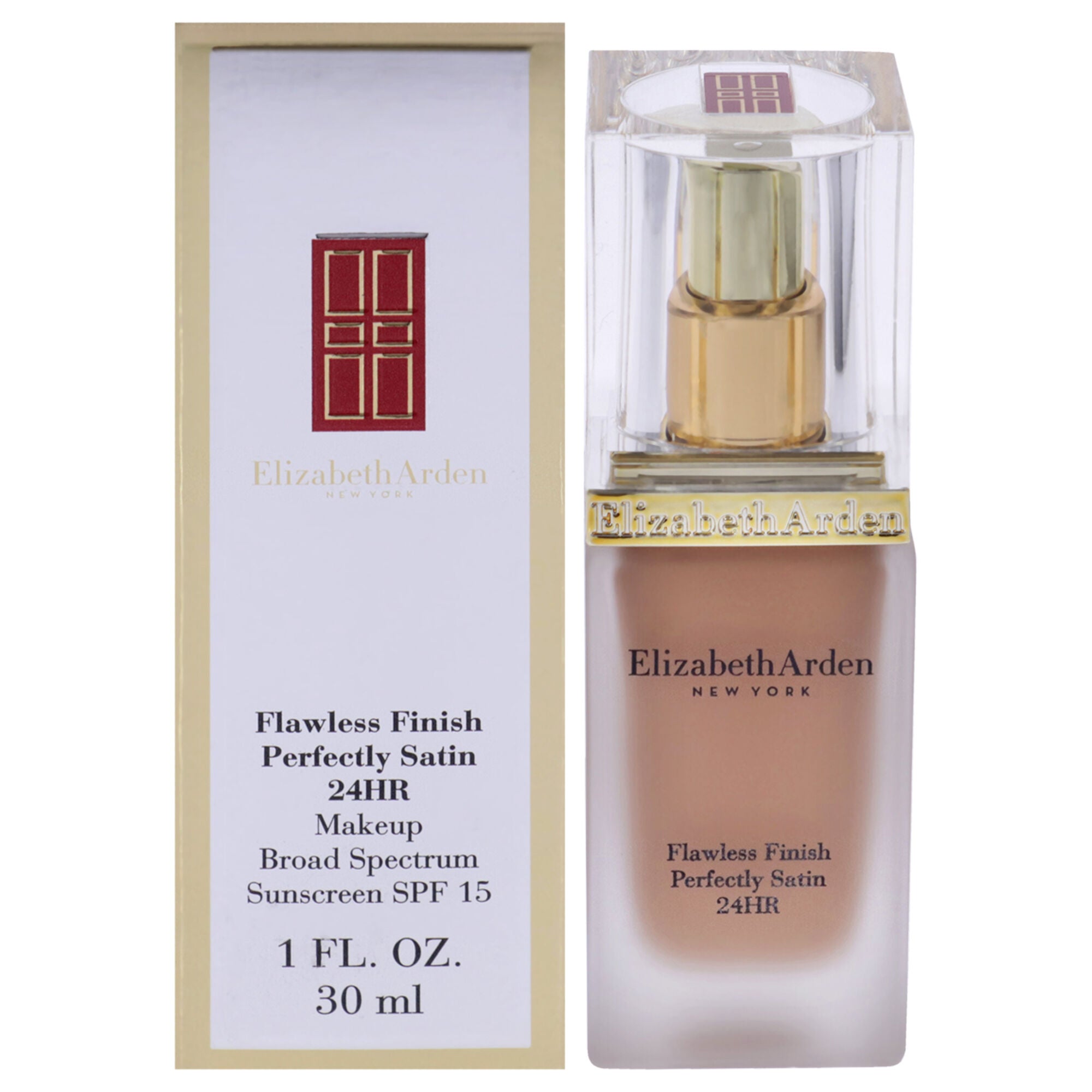 Flawless Finish Perfectly Satin 24HR Makeup SPF 15 - 14 Caramel by Elizabeth Arden for Women - 1 oz Foundation, See Description, hi-res image number 0