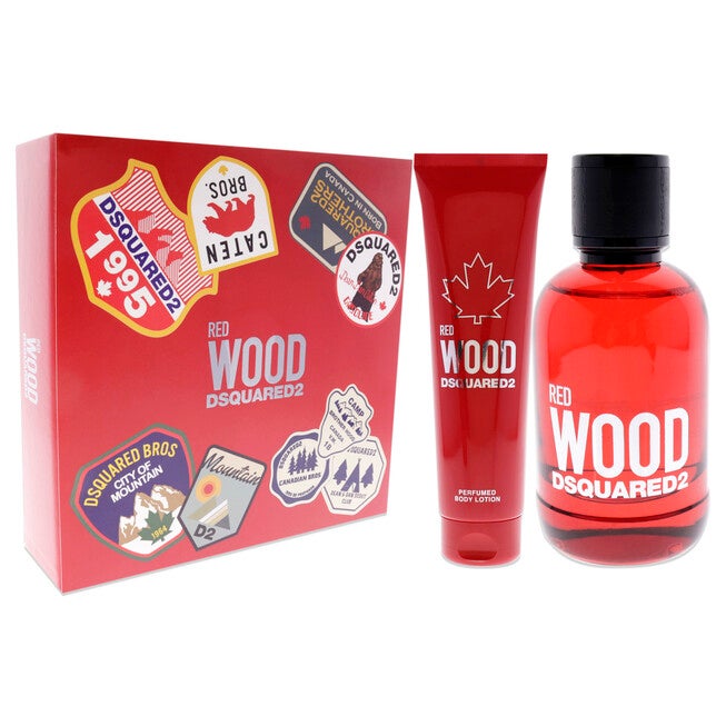 Red Wood by Dsquared2 for Women - 2 Pc Gift Set 3.4oz EDT Spray, 5.0oz Perfumed Body Lotion, NA, alternate image number null