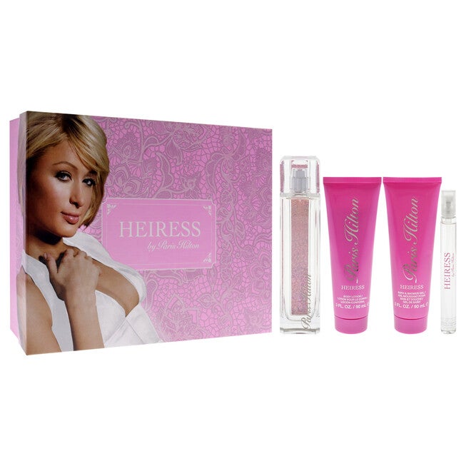 Heiress by Paris Hilton for Women - 4 Pc Gift Set 3.4oz EDP Spray, 0.34oz EDP Spray, 3oz Body Lotion, 3oz Bath & Shower Gel, NA, alternate image number null