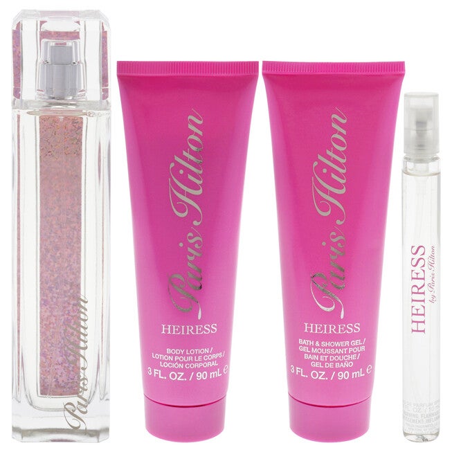 Heiress by Paris Hilton for Women - 4 Pc Gift Set 3.4oz EDP Spray, 0.34oz EDP Spray, 3oz Body Lotion, 3oz Bath & Shower Gel, NA, alternate image number null