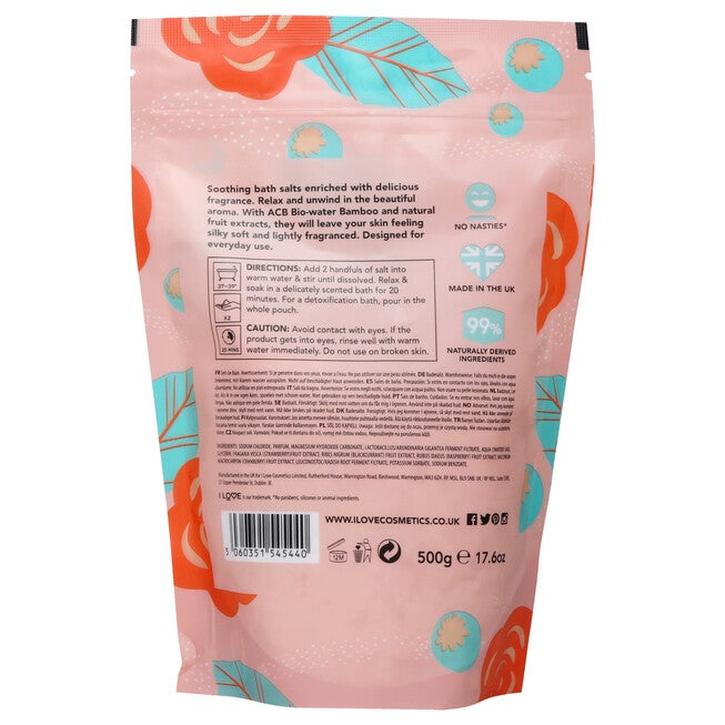 Scented Bath Salts - English Rose by I Love Cosmetics for Women - 17.6 oz Bath Salt, NA, alternate image number null