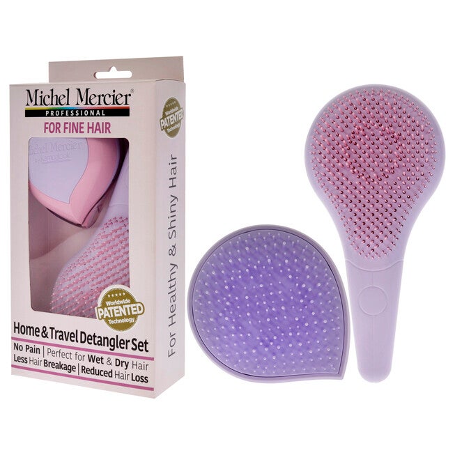 Home and Travel Detangler Set - Fine Hair by Michel Mercier for Unisex - 2 Pc The Classic Detangler Brush, The Travel Detangler Brush, NA, alternate image number null