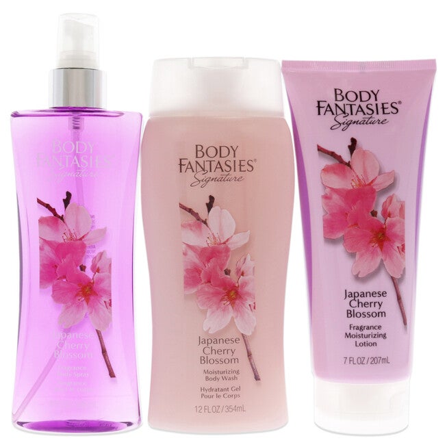 Signature Japanese Cherry Blossom Set by Body Fantasies for Women - 3 Pc Gift Set, NA, alternate image number null