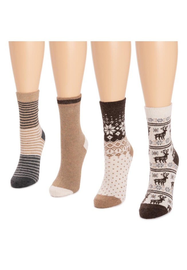4 Pack Holiday Boot Socks, , alternate image number null