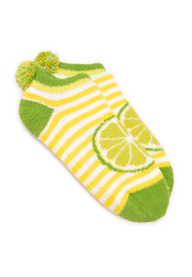 Women'S Cozy Footie Cabin Sock, LIME SLICE, hi-res image number null
