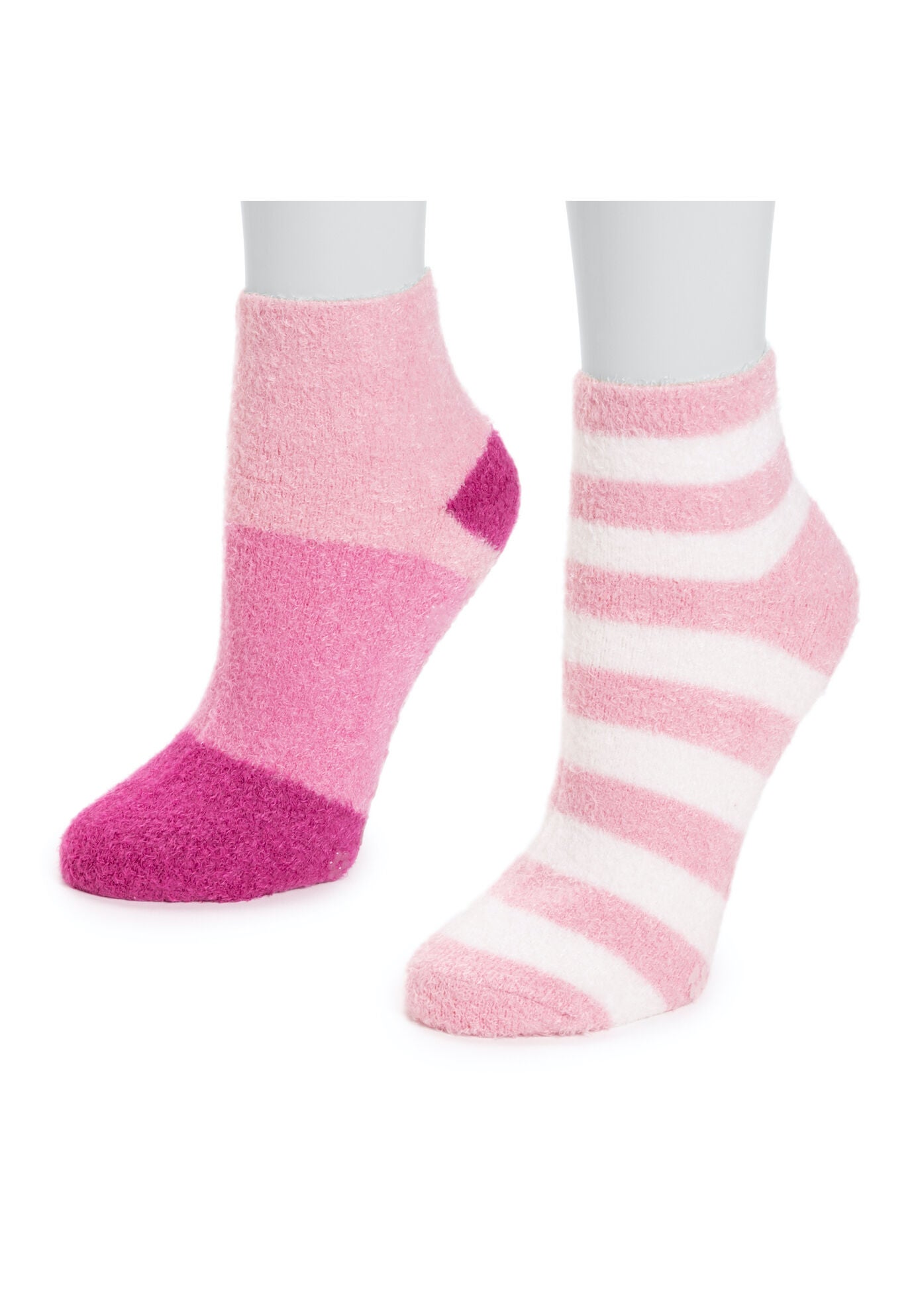 2 Pair Pack Aloe Infused Crew Socks, , on-hover image number 1