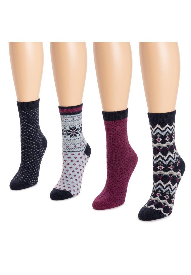 4 Pack Holiday Boot Socks, , alternate image number null