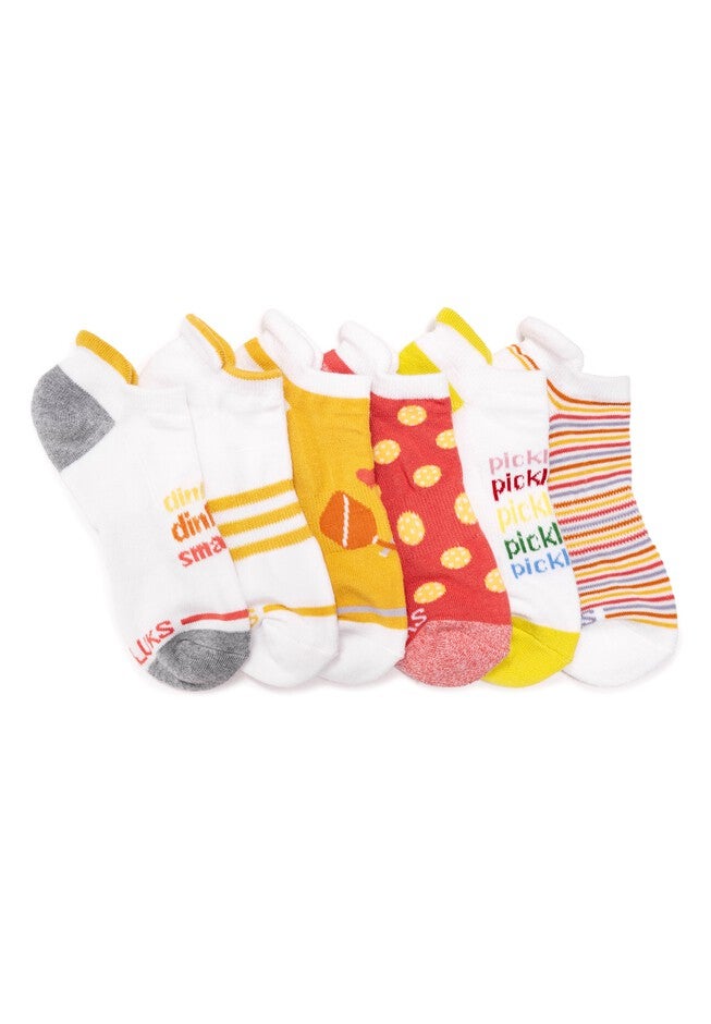Women'S 6 Pack Pickleball Ankle Socks, RETRO MULTI, hi-res image number null
