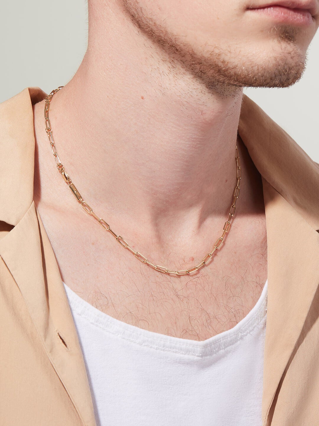 Laura Bold Link Chain Necklace, GOLD, alternate image number 4