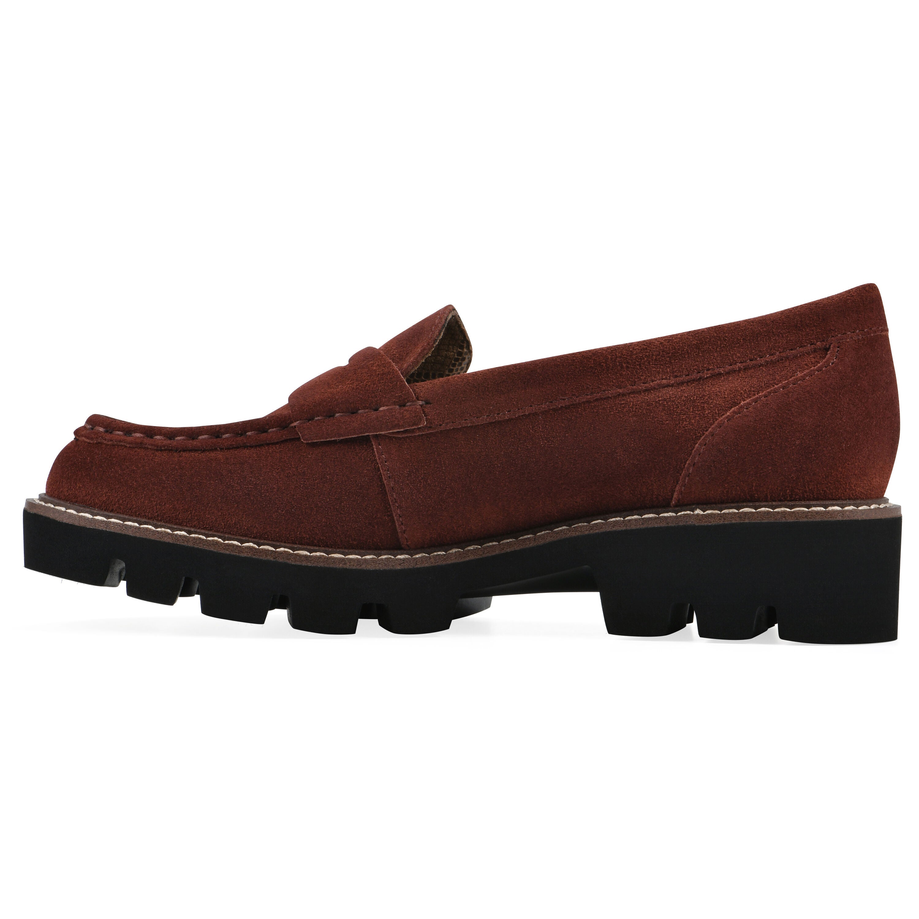 Gunner Lug Sole Loafer, RUST SUEDE, alternate image number 3