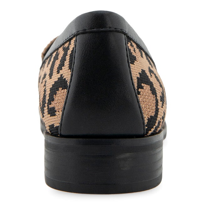 Emani Block Heel Loafer, LEOPARD KNIT FABRIC, on-hover image number null
