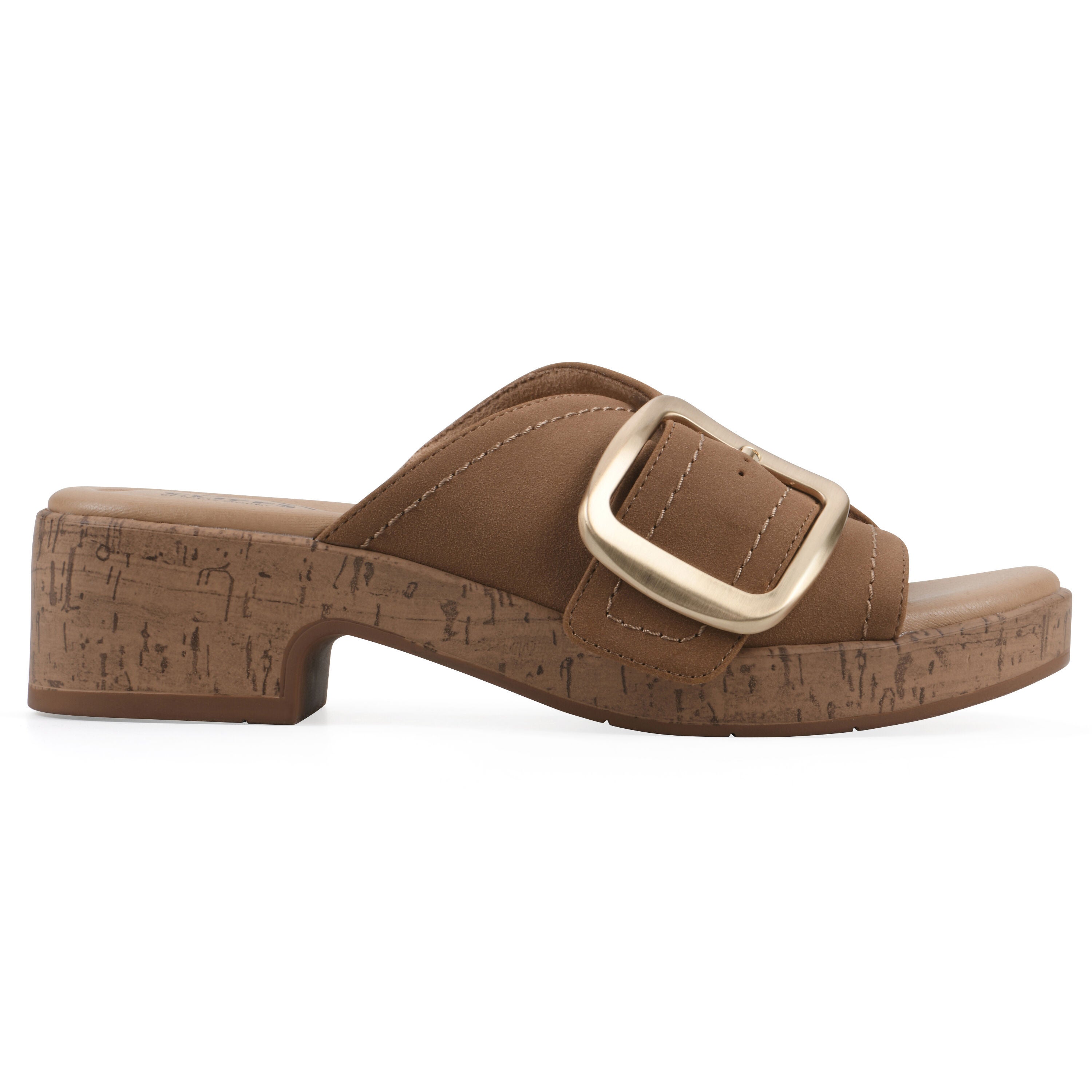 Filipa Block Heel Sandal, TAN NUBUCK, alternate image number 2