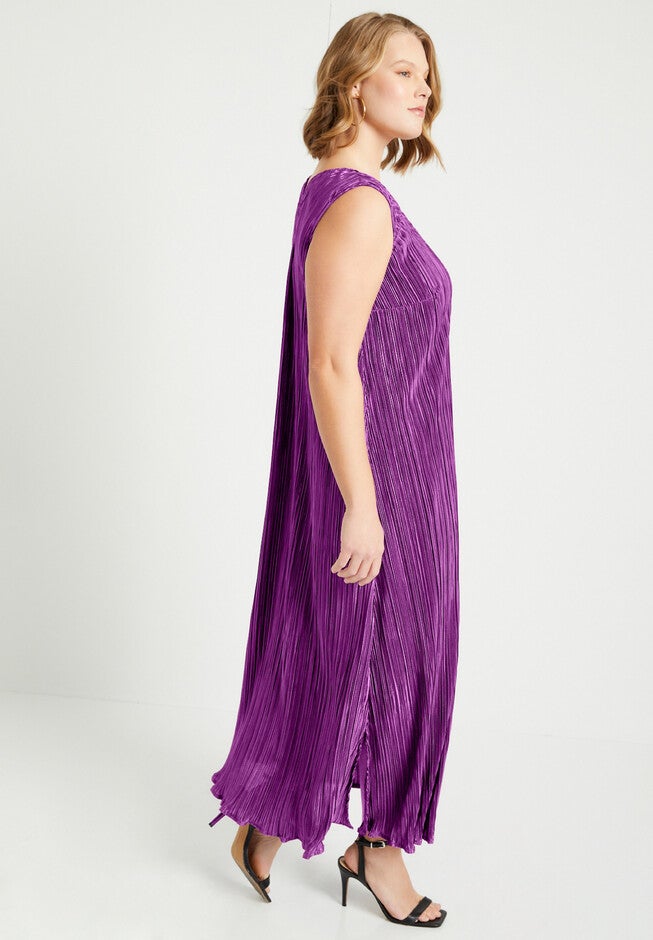 Plisse Midi Dress, , alternate image number null