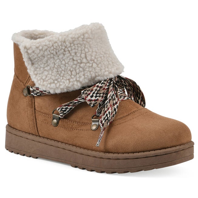 Idol Faux Fur Lace-up Bootie, CHESTNUT, hi-res image number 0