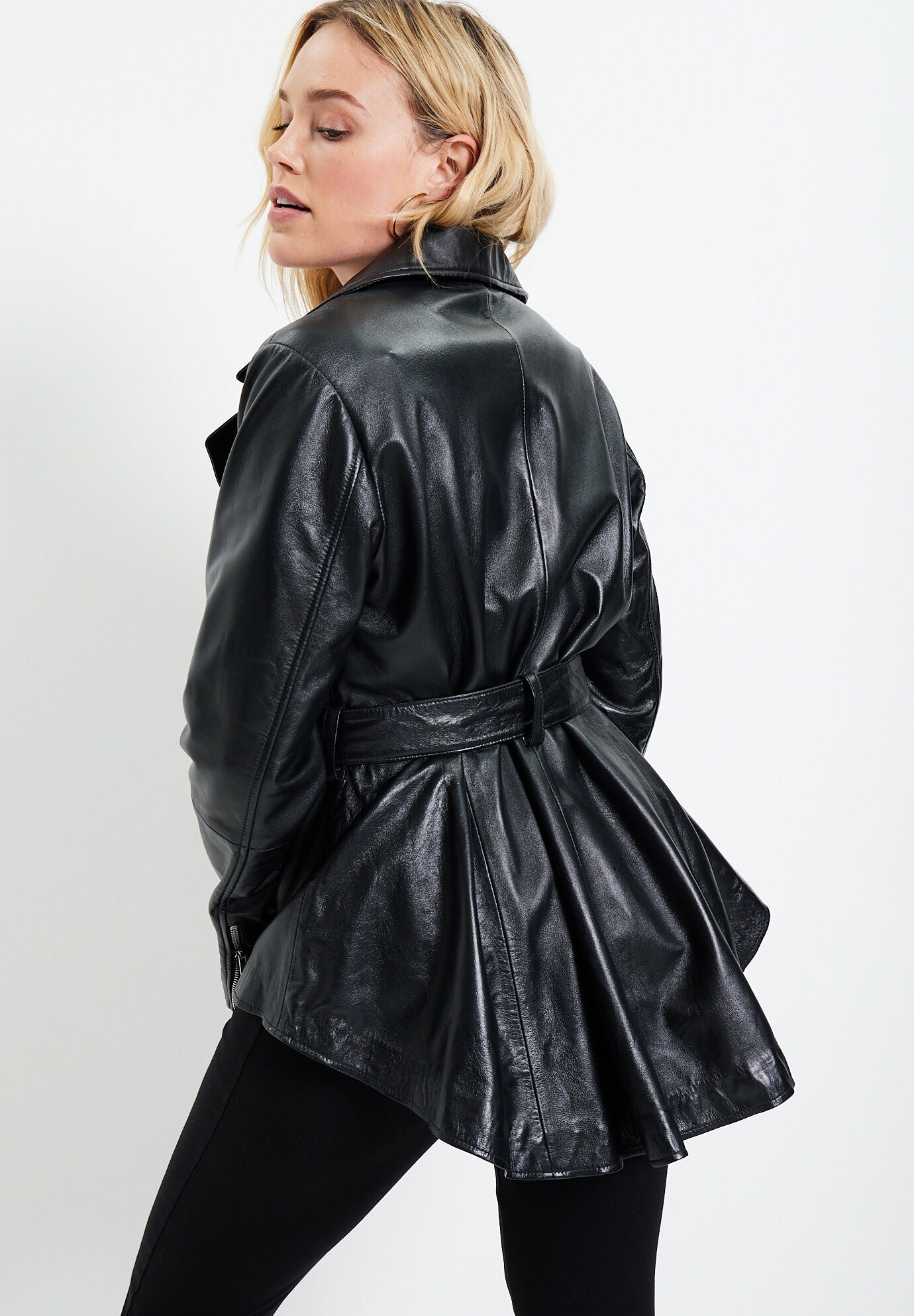 High low peplum jacket discount