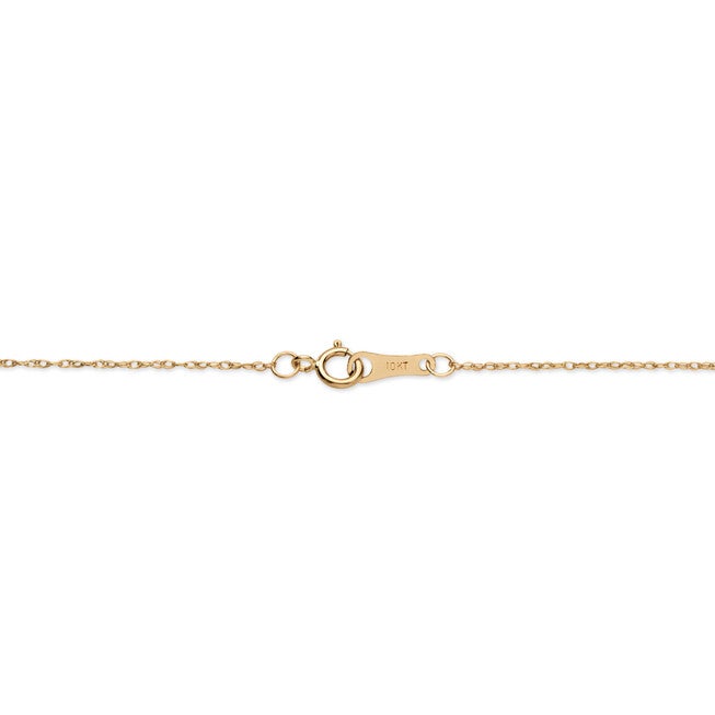 Round Diamond Accented Slide Pendant in Solid 10k Gold, WHITE, on-hover image number null