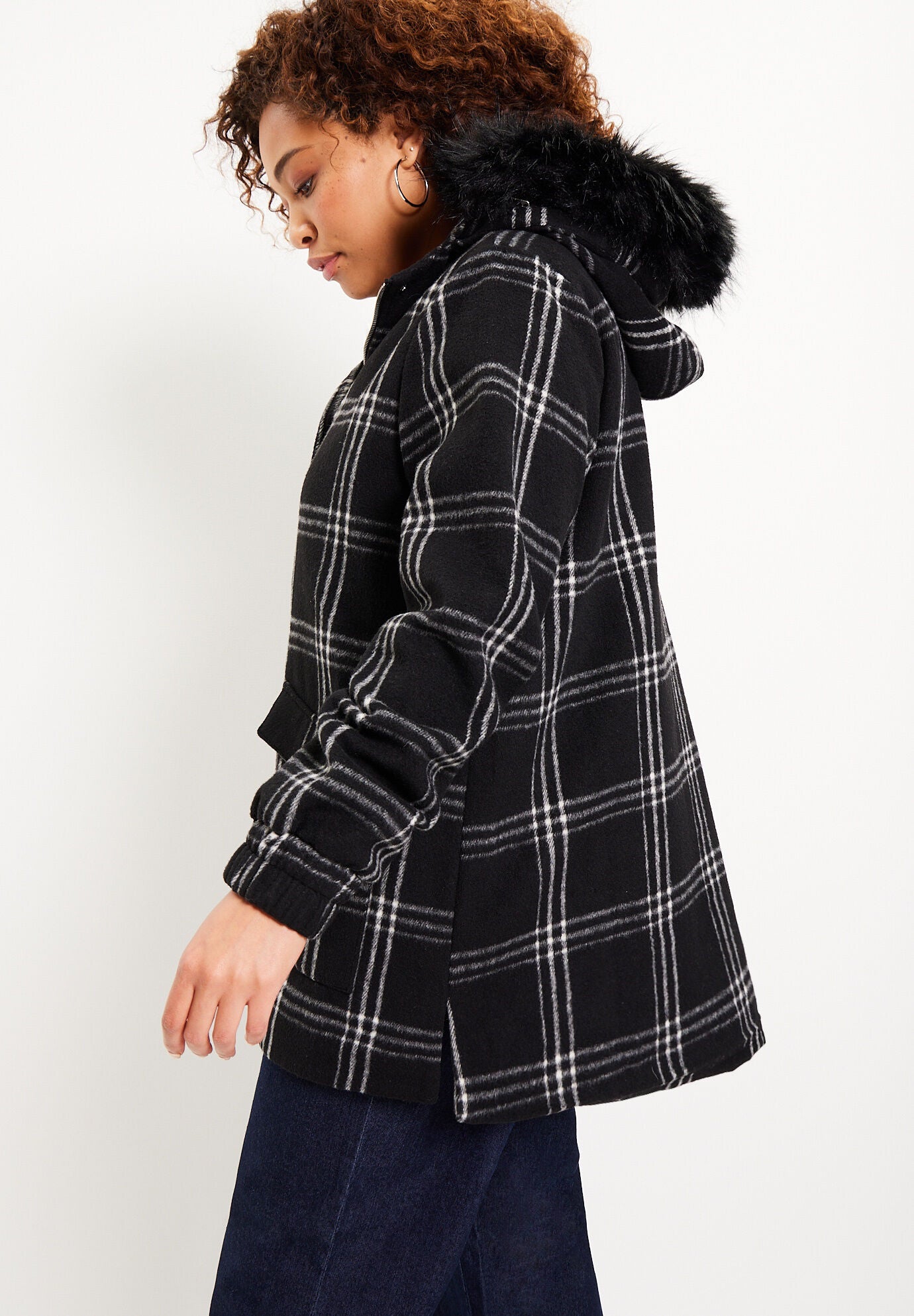 Plaid Hooded Jacket, , alternate image number 2