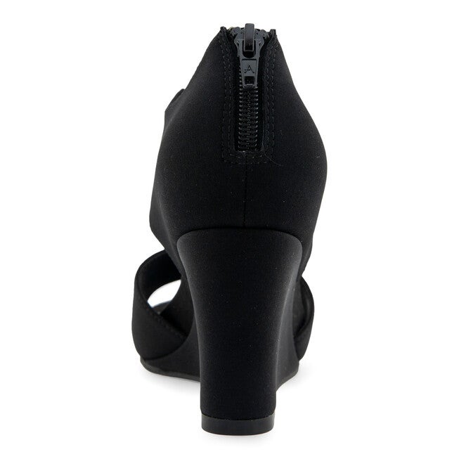 Purdy Wedge Sandal, BLACK STRETCH FABRIC, on-hover image number 1