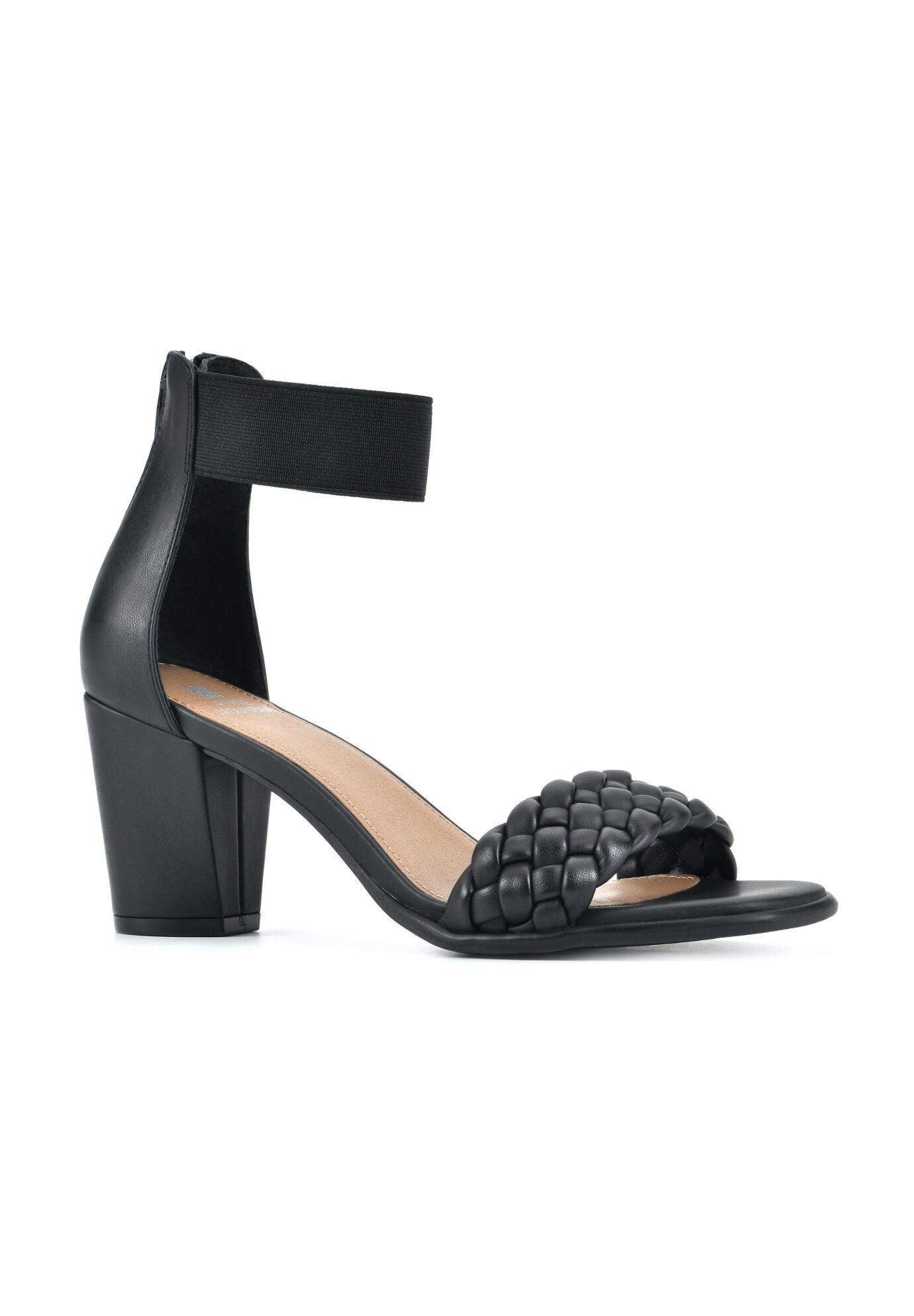 White Mountain Backer Heeled Sandal, BLACK SMOOTH, hi-res image number 0