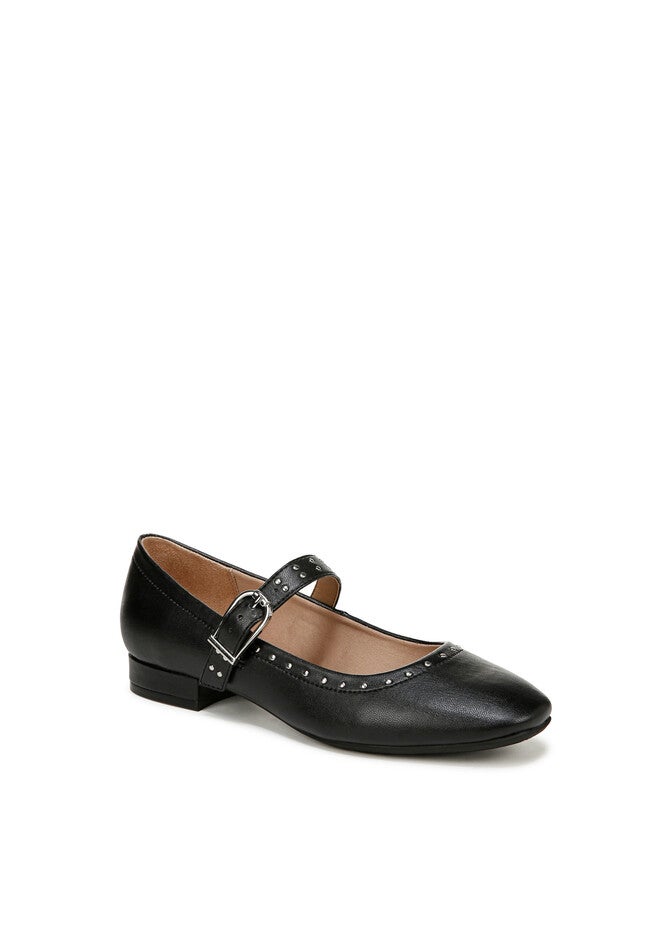 Cameo Mj 2 Mary Jane Flat, BLACK FAUX LEATHER, hi-res image number null