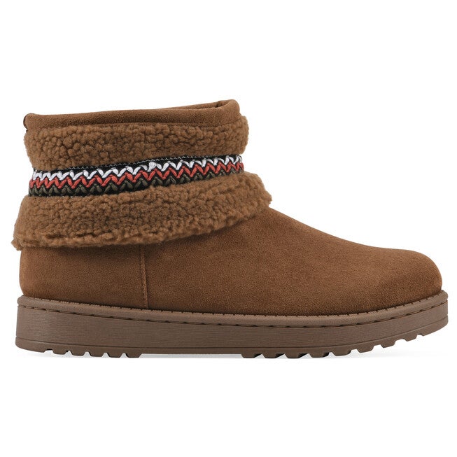 Icons Faux Fur Bootie, CHESTNUT, alternate image number null