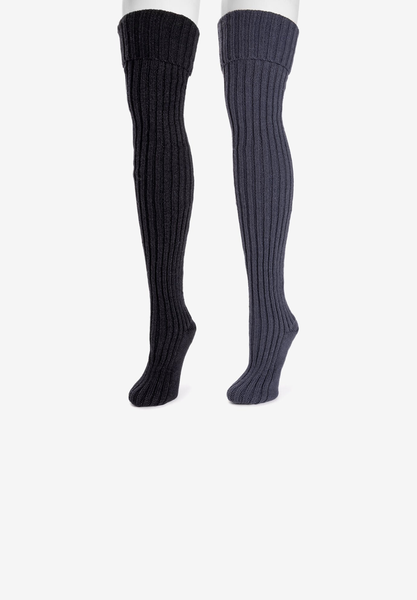 Chunky Ribbed Over The Knee 2 Pack Socks, , on-hover image number 1