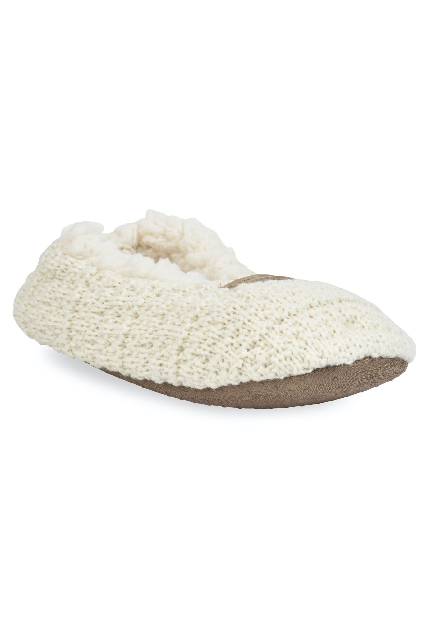 Textured Knit Ballerina Slipper, OATMEAL, hi-res image number 0