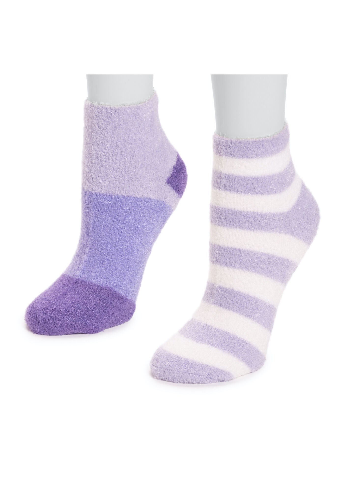 2 Pair Pack Aloe Infused Crew Socks, , alternate image number 2