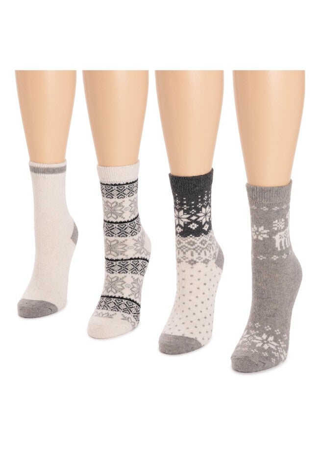4 Pack Holiday Boot Socks, , alternate image number null