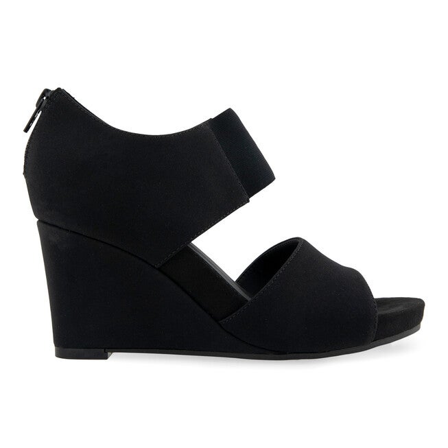 Purdy Wedge Sandal, BLACK STRETCH FABRIC, alternate image number 2