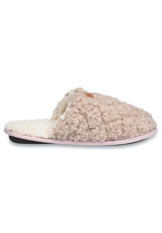 Quilted Teddy Bear Scuff Slipper Slippers, , alternate image number null