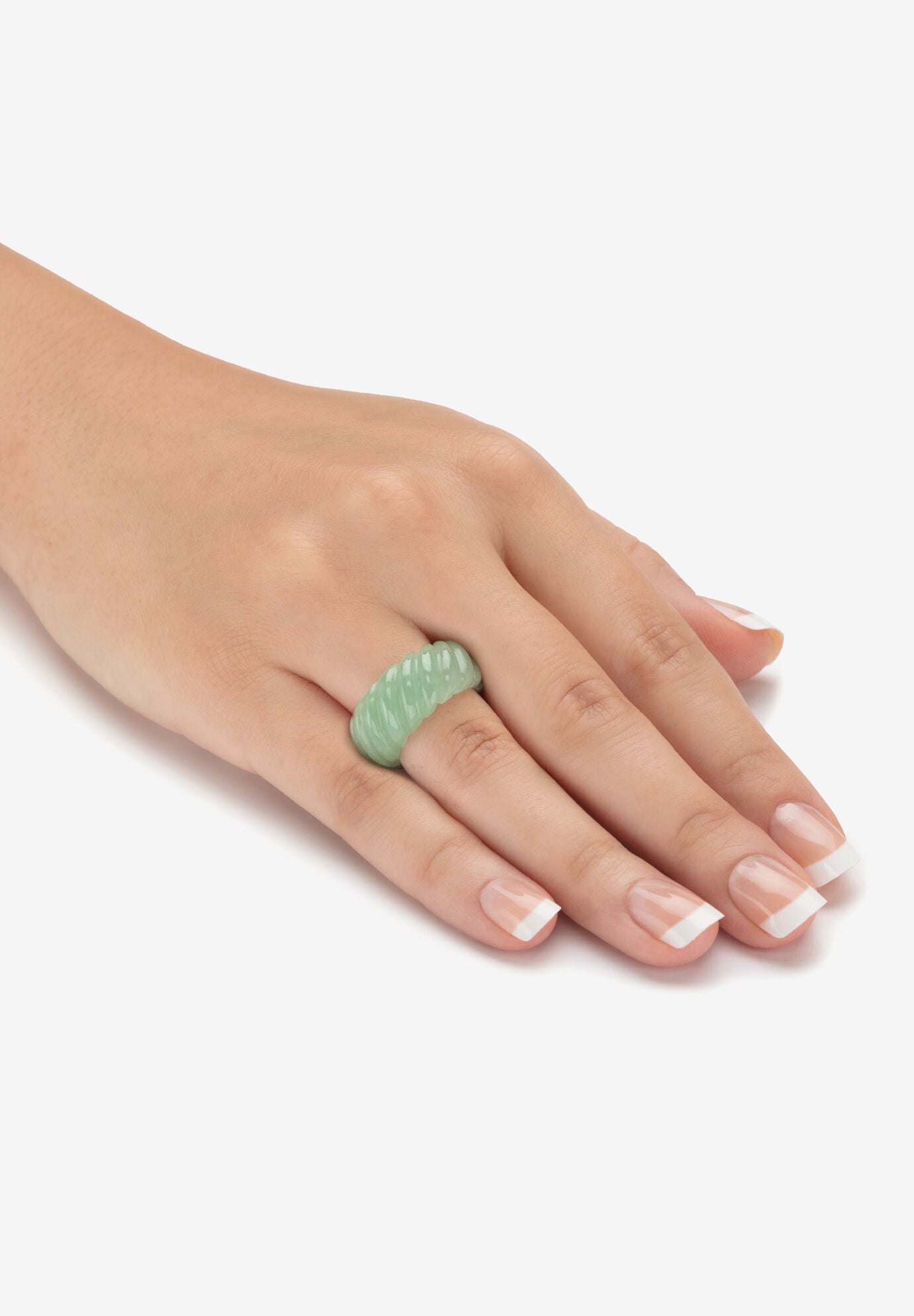 Genuine Green Jade Shrimp Style Ring (11M) Jewelry, , alternate image number 2