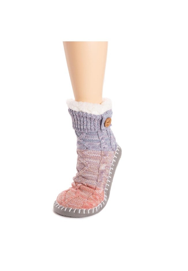 Short Cable Slipper Socks, , alternate image number 3