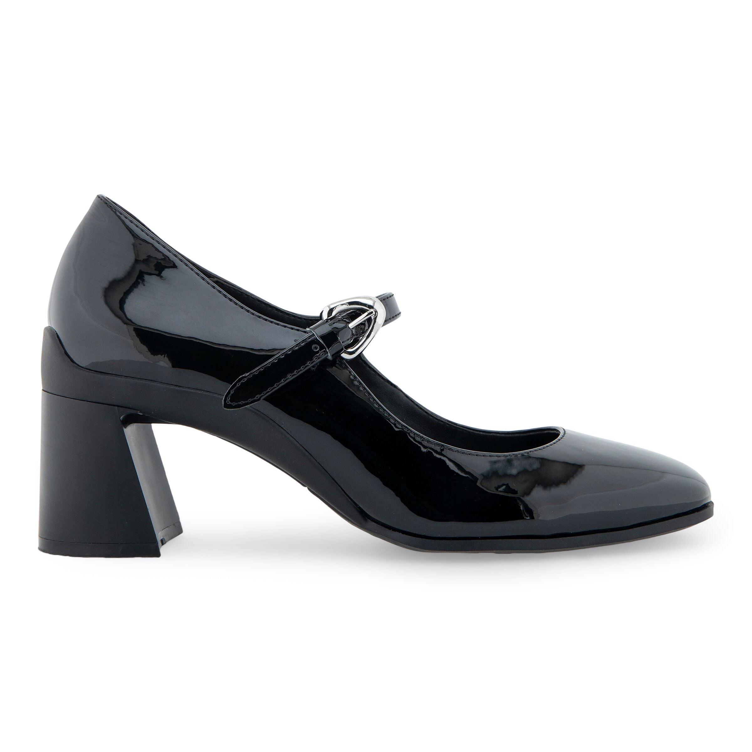 Cali Buckle Strap Pump, BLACK, alternate image number 2