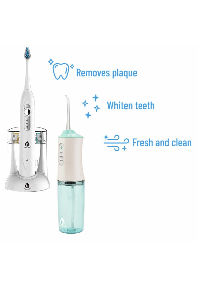 Rechargeable Toothbrush & Water Flosser Duo With Multi-Year Supply, , on-hover image number null