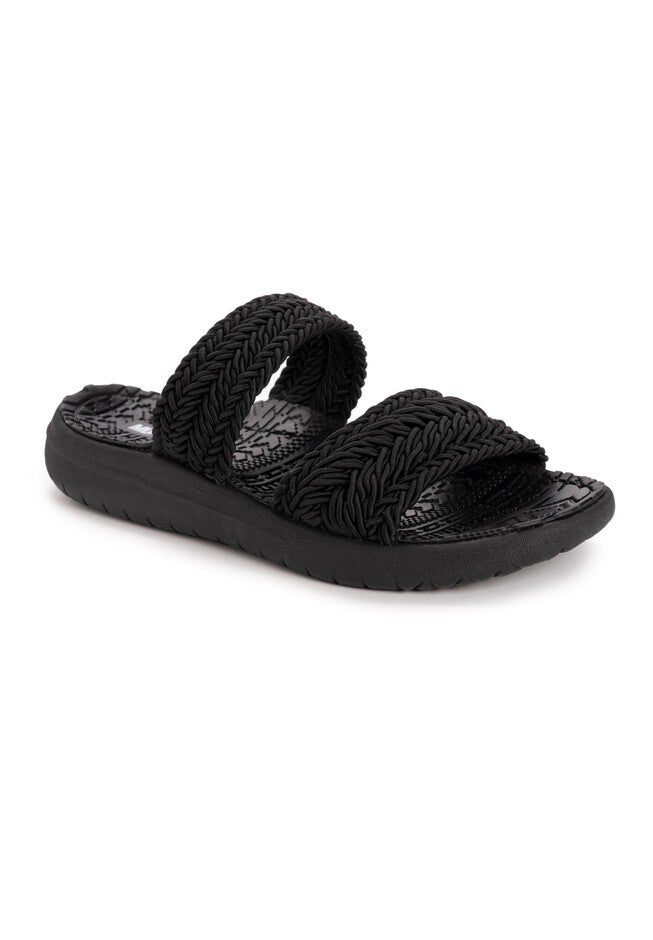 Women'S Stella 2 Strap Slide Sandal, BLACK, hi-res image number 0