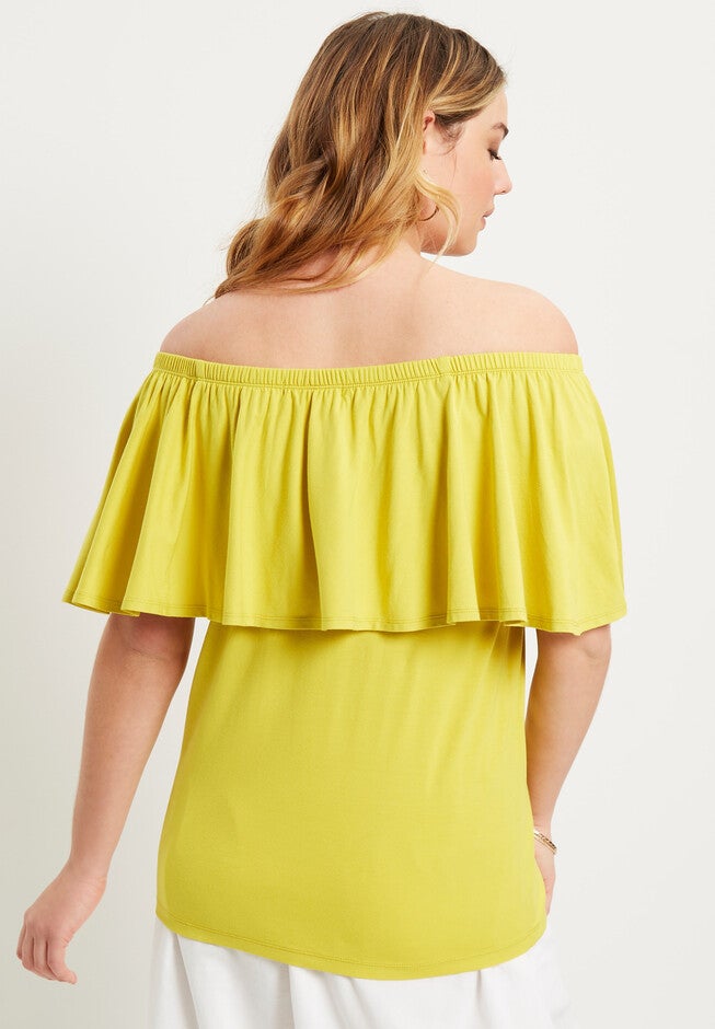 Off-The-Shoulder Ruffle Top, , on-hover image number null