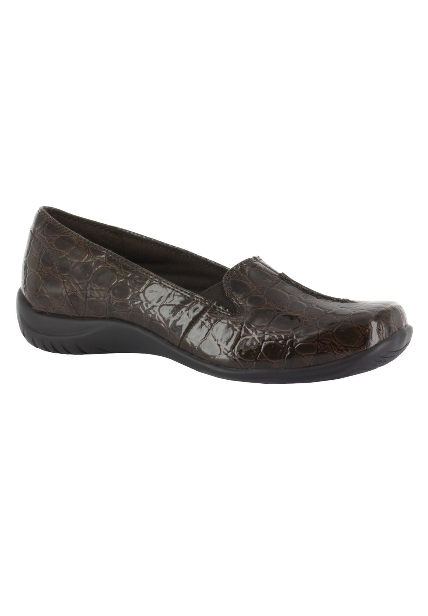 Purpose Slip-On by Easy Street&reg;, BROWN PATENT CROC, hi-res image number 0