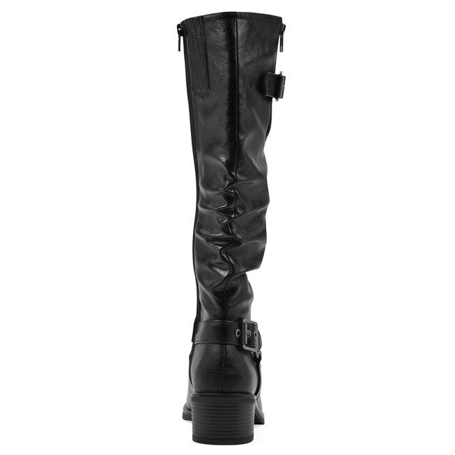 Cushion Wide Calf Tall Shaft Riding Boot, BLACK, on-hover image number 1