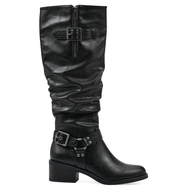 Cushion Wide Calf Tall Shaft Riding Boot, BLACK, alternate image number 2