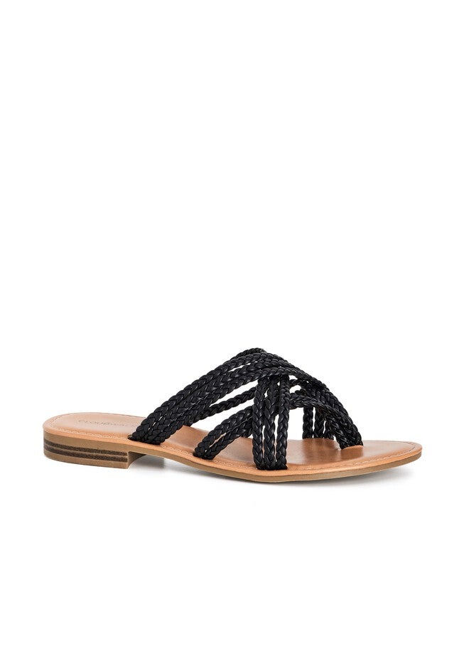 Patent Plait Sandal, BLACK, hi-res image number 0