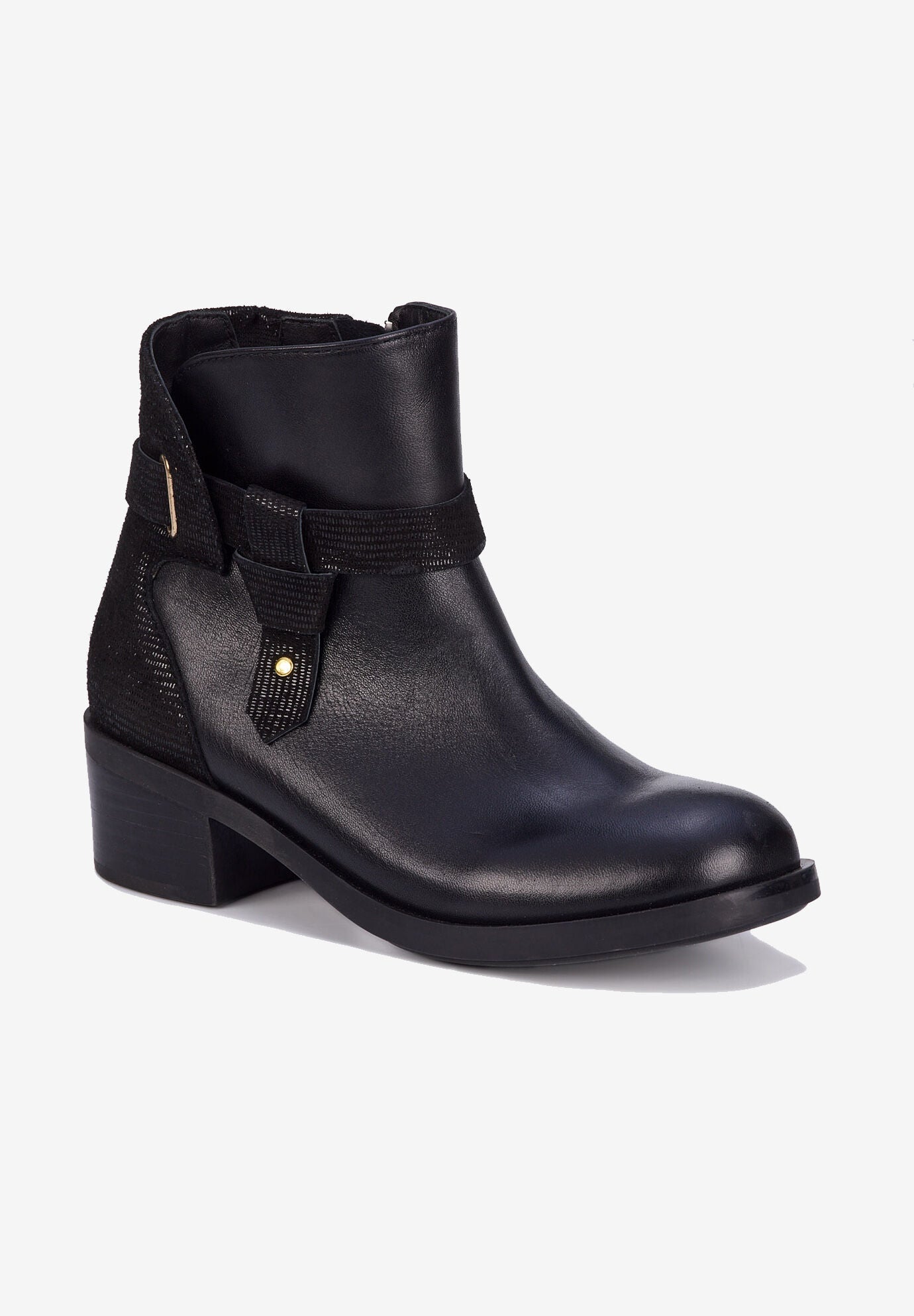 Delia Bootie, BLACK NAPA LEATHER, hi-res image number 0