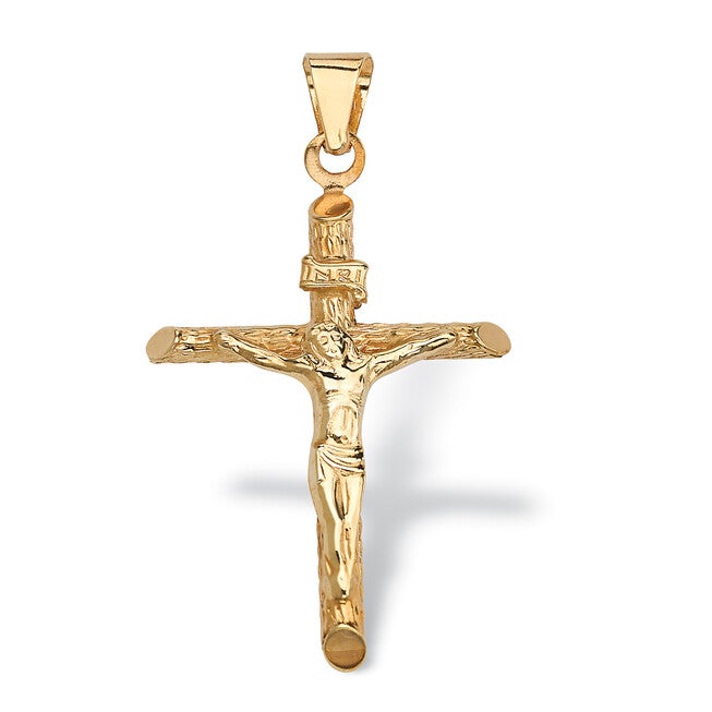 Crucifix Pendant in 14k Gold, YELLOW, hi-res image number 0