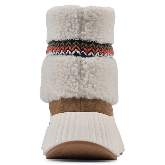 Digital Faux Fur Leather Bootie, CHESTNUT SUEDE, on-hover image number null